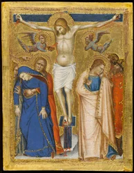 The Crucifixion, c.1330 (tempera och bladguld på panel)