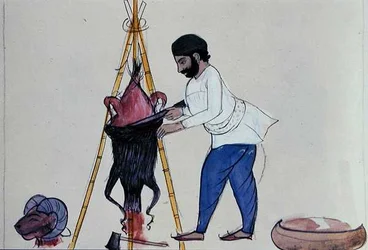 Butcher, ca 1890 (akvarell på papper)