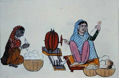 Cotton Mill (Behna) c.1890 (akvarell på papper)