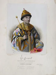 Porträtt av tsaren Feodor Theodor III Aleksijevitj av Ryssland 1661-1682