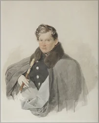 Porträtt av greve Sergei Vasilyevich Trubetskoy 1815-1859, 1835