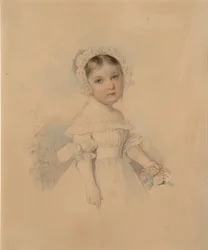 Porträtt av grevinnan Alexandra Alexandrovna Golitsyna 1823-1910, mitten av 1820-talet