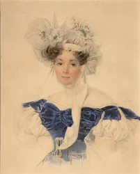 Porträtt av grevinnan Varvara Sergeyevna Golitsyna 1794-1875, född Rumyantseva-Kagulska, mitten av 1830-talet