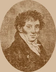 Porträtt av kompositören och gitarristen Andrei Osipovich Sychra 1773-1850, 1817.