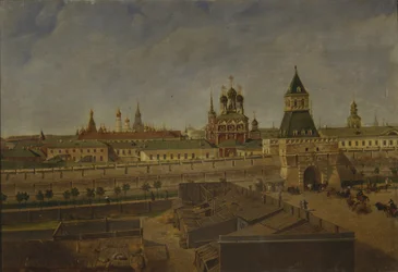 Ilyinsky-portarna i Moskva, mitten av 1800-talet.
