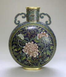 Moon Flask (cloisonne-emalj)