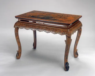 Bord, Kangxi-perioden (1662-1722) (lackerat trä & hampaduk) (se även 272134)