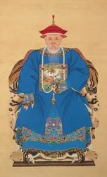 Porträtt av Yu Chenglong (1617-1684)