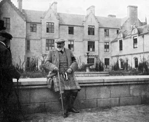 Kung Edward VII 1841-1910 i Balmoral, Skottland, 1908.