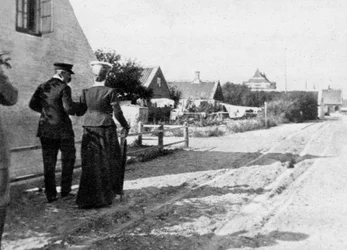 Landstigning i Skagen, Danmark, 1908.