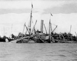 Resandet av HMS Gladiator, 1908.