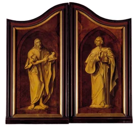 Altartavla för Snickargillet, stängd (olja på panel)