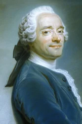 Quentin Latour (1704-1788) - självporträtt på spetsen med volang, cirka 1751 (pastell)