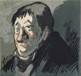 "Le Pere Goriot", illustration till romanen av Honore de Balzac (1799-1851), utgiven av Rene Kieffer i Paris 1922.