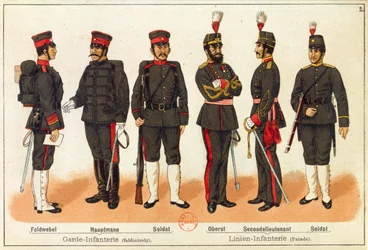 Kinesisk-japanska kriget - Japanska arméns uniformer, gravyr, Leipzig