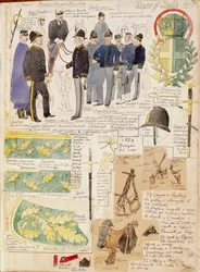 Uniforms of Forestry Administration of Kingdom of Italy, färgplatta av Quinto Cenni