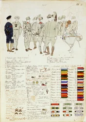Uniformer of Kingdom of Italy, färgplatta av Quinto Cenni