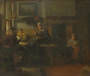 Interiör av en skräddarbutik, ca. 1660