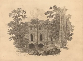 En del av klostret vid Fountains Abbey