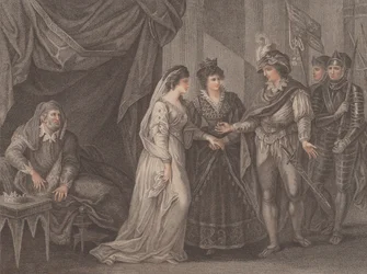 Slutförandet av fördraget i Troye, där Henrik den V, kung av England, tar emot Pr..., 1788.