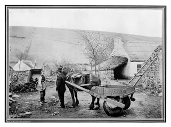 Gammal irländsk lågryggsbil, 1901.