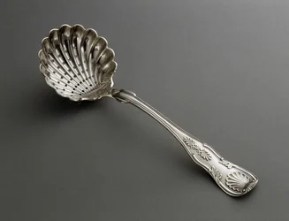 Genomborrad slev, ca. 1825-1846 (silver)