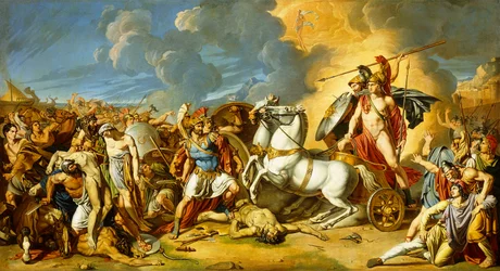 En scen från de trojanska krigen