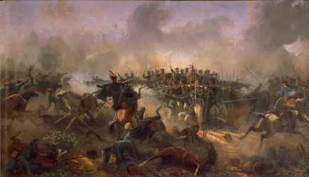 Tredje frihetskriget, Prins Umberto vid torget i Villafranca, 24 juni 1866 av Raffaele Pontremoli