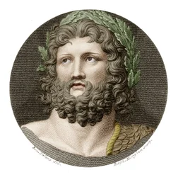 Zeus (färgad gravyr)