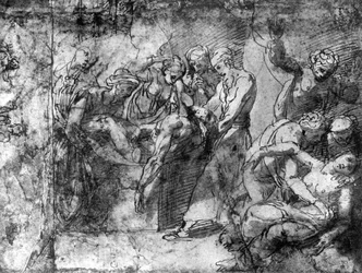 Study for an Entombment, tillskriven Raphael, 1913.