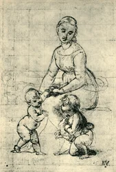 Madonnan, Kristusbarnet och St John, 1507, 1943.