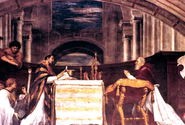 Mässan i Bolsena detalj, 1512