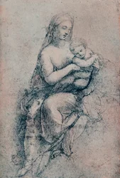 Jungfrun och barnet, studie för Madonna di Foligno, c1511. 1903
