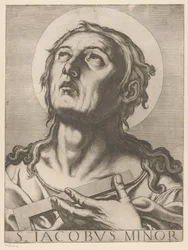 Heilige Jakobus de Mindere St. Jakob den mindre (titel på objekt) Kristus, Maria och de tolv apostelen (serietitel) The Sacred Apostolic College (serietitel)