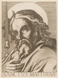 Sankt Matteus Saint Matthias (titel på objekt) Kristus, Maria och de tolv apostelen (serietitel) The Sacred Apostolic College (serietitel)
