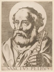 Sankt Peter Sankt Peter (titel på objekt) Kristus, Maria och de tolv apostelen (serietitel) The Sacred Apostolic College (serietitel)