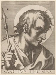 Sankt Thomas Saint Thomas (titel på objekt) Kristus, Maria och de tolv apostelen (serietitel) The Sacred Apostolic College (serietitel)