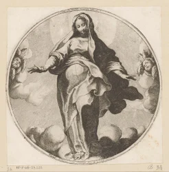 Mary i molnen Sancta Maria Mater Dei (titel på objekt)