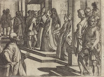 Trolovningen av Margareta av Österrike till Filip III, kung av Spanien [verso]