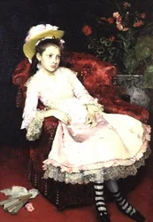 Ung dam i rosa