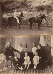 Kapten H.S. Rawhinson (recto); herr Robert Holtz och familj (verso)