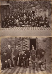 Rektor och lärare vid Bishop Cotton School, Shimla (framsida); elever i mellanklassen och personal vid Bishop Cotton School, Shimla (baksida)
