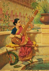 Kadambari spelar sitar