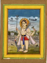En stående figur av Bhairava, en form av Śiva.