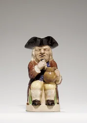 Staffordshire krämgods Toby-kanna, ca 1785