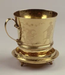 Guldchokladkopp, ca 1685 (silver) (se 208937)