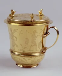 Guldchokladkopp, ca 1685 (silver) (se 208938)
