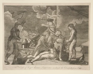 Kapten James Lawrences död ombord på Chesapeake, 1 juni 1813