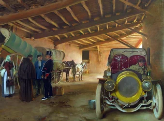 The Coach House par Casas, Ramon (1866-1932)