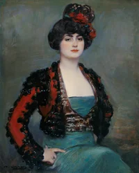 Julia - Casas, Ramon (1866-1932) - ca. 1915 - Olja på duk - 85x67 - Carmen Thyssen Museum, Malaga